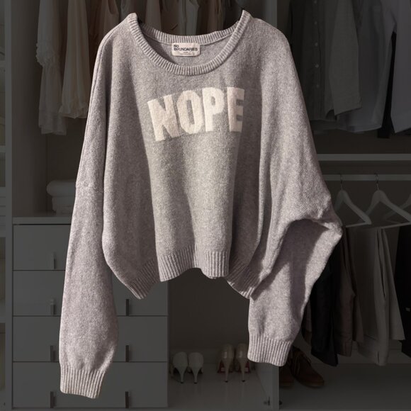 Gray 'Nope' Super Soft Sweater Size XXL from No Boundaries - Picture 1 of 4